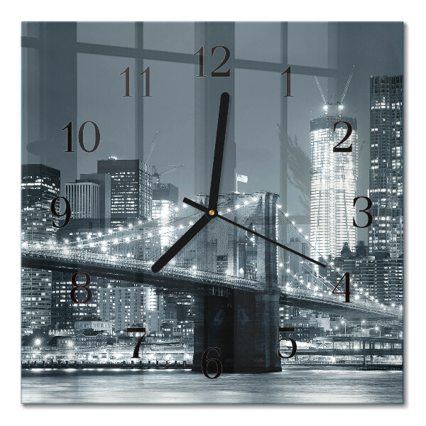 Quadrato orologio da parete Ponte orizzontale
