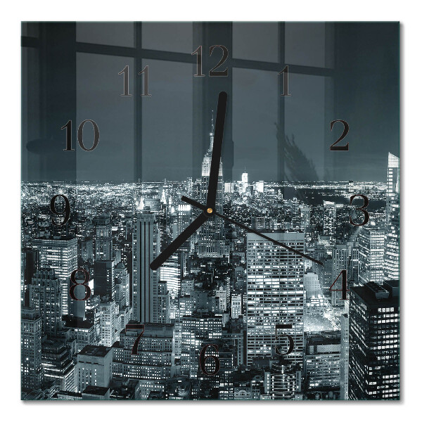 Orologio quadrato in vetro Orizzonte notturno