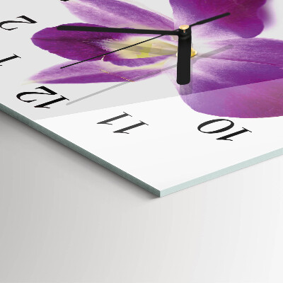 Quadrato orologio da parete Fiore di orchidea