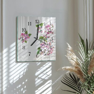 Quadrato orologio in vetro decorativo Mobili