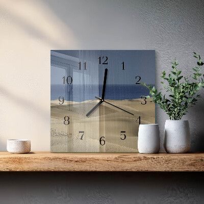 Quadrato orologio da parete Dune costiere