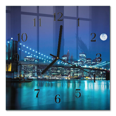 Orologio quadrato in vetro Orizzonte notturno