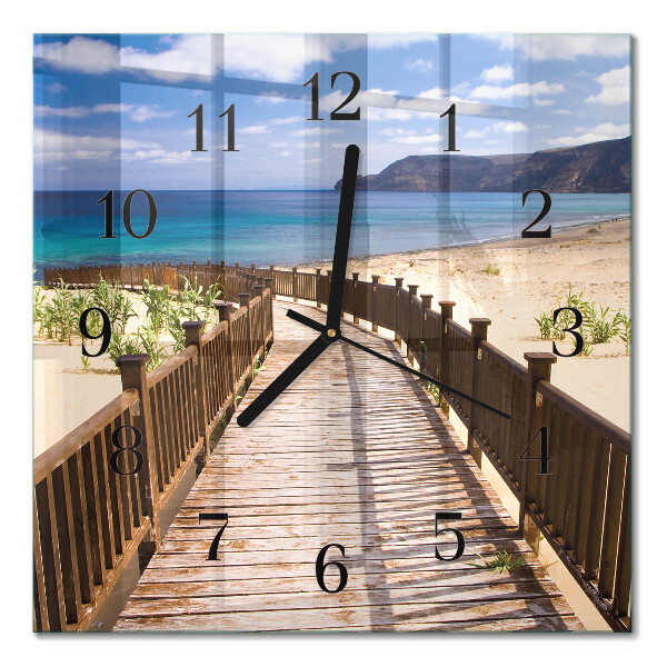 Quadrato orologio da parete Spiaggia mare