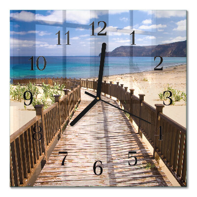 Quadrato orologio da parete Spiaggia mare
