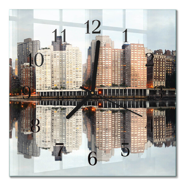 Quadrato orologio in vetro decorativo Orizzonte