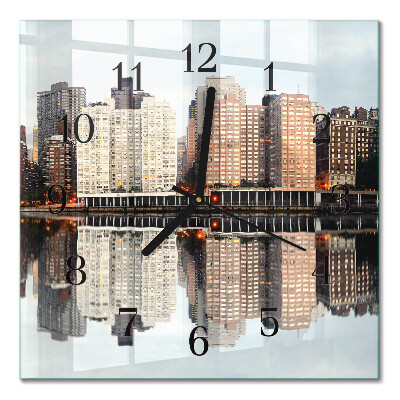 Quadrato orologio in vetro decorativo Orizzonte