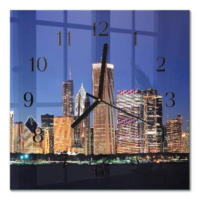 Quadrato orologio in vetro decorativo Orizzonte
