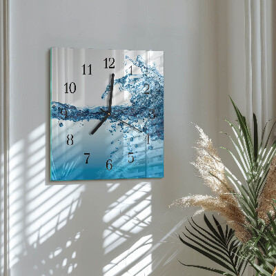 Orologio quadrato in vetro Acqua