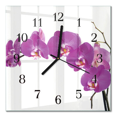 Orologio quadrato Orchidea