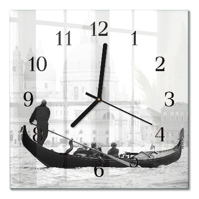 Quadrato orologio da parete Barca veneziana