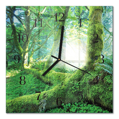 Orologio quadrato Muschio di foresta