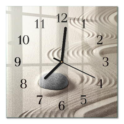 Quadrato orologio in vetro decorativo Sabbia di pietra