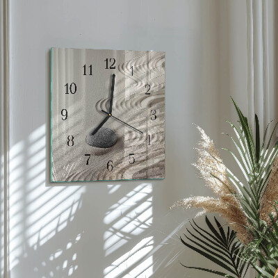 Quadrato orologio in vetro decorativo Sabbia di pietra