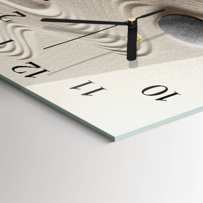 Quadrato orologio in vetro decorativo Sabbia di pietra