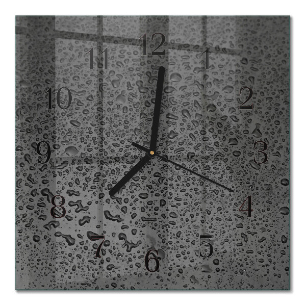 Orologio quadrato in vetro Gocce d'acqua