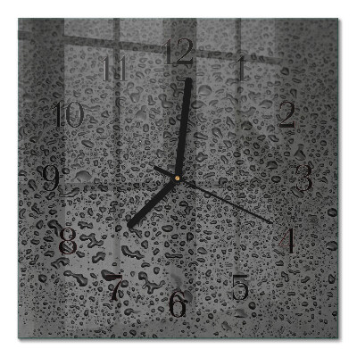 Orologio quadrato in vetro Gocce d'acqua
