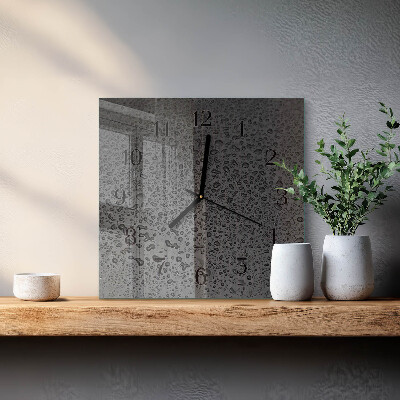 Orologio quadrato in vetro Gocce d'acqua