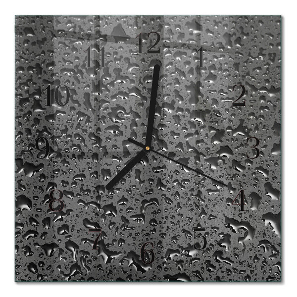 Quadrato orologio da parete Gocce d'acqua