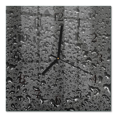 Quadrato orologio da parete Gocce d'acqua