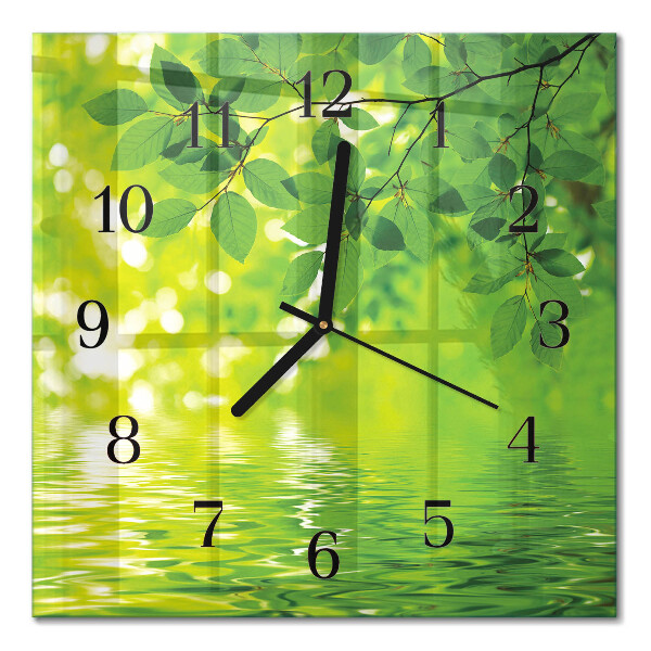 Orologio quadrato Foglie