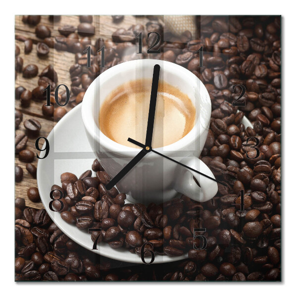 Orologio quadrato Una tazza di caffè