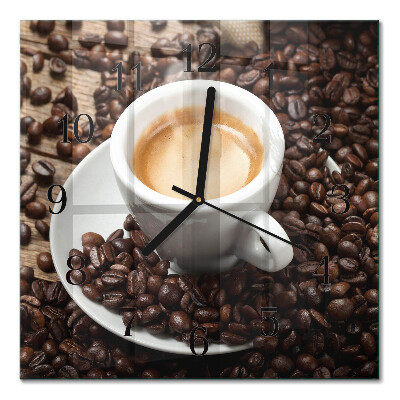 Orologio quadrato Una tazza di caffè