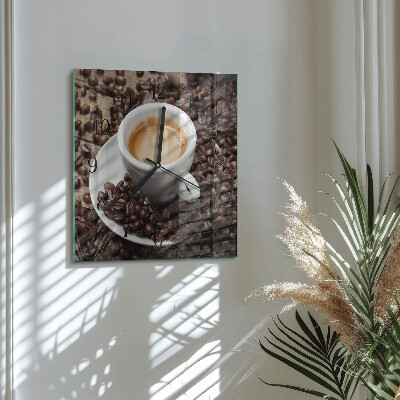 Orologio quadrato Una tazza di caffè