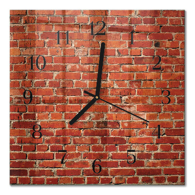 Quadrato orologio da parete Muro di mattoni