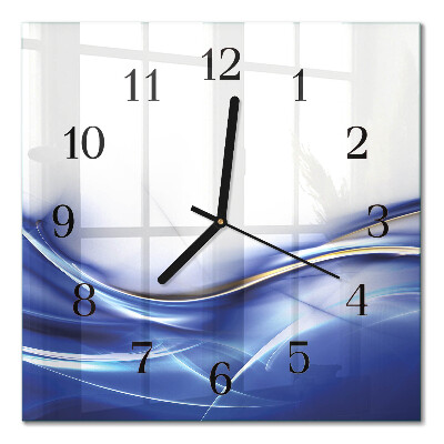 Orologio quadrato in vetro Linee astratte