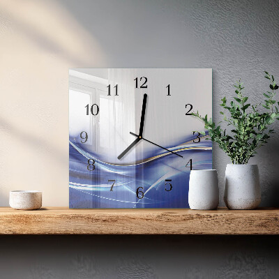 Orologio quadrato in vetro Linee astratte