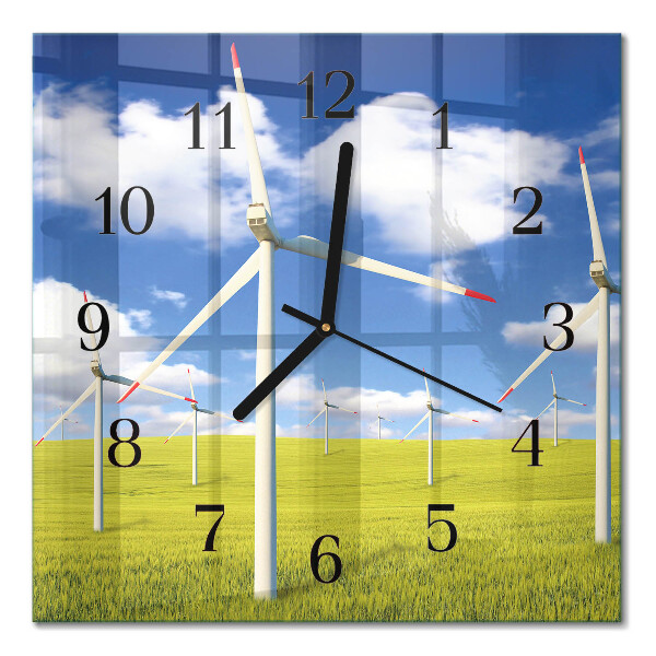 Quadrato orologio da parete Parco eolico