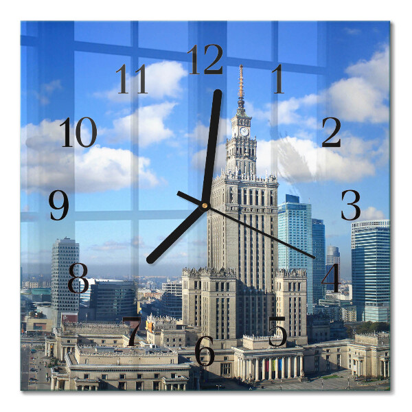 Quadrato orologio da parete Varsavia