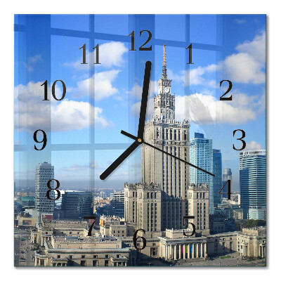 Quadrato orologio da parete Varsavia