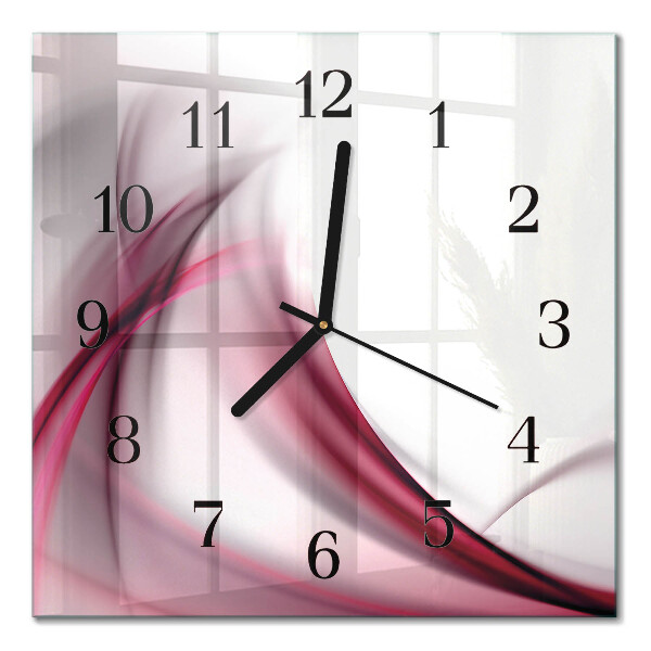 Quadrato orologio in vetro decorativo Linee astratte