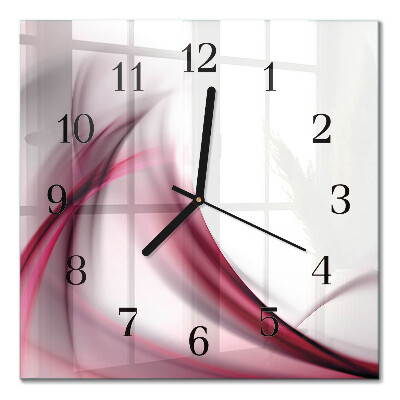 Quadrato orologio in vetro decorativo Linee astratte