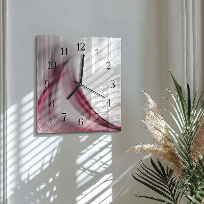 Quadrato orologio in vetro decorativo Linee astratte