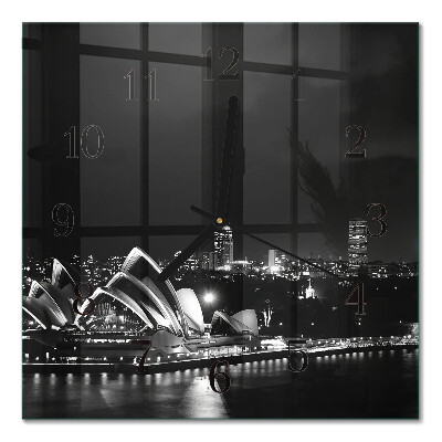 Quadrato orologio in vetro decorativo Orizzonte di Sydney