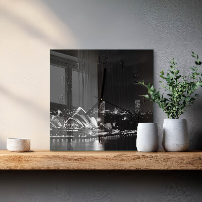 Quadrato orologio in vetro decorativo Orizzonte di Sydney