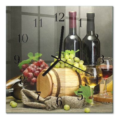 Quadrato orologio da parete Uva per il vino