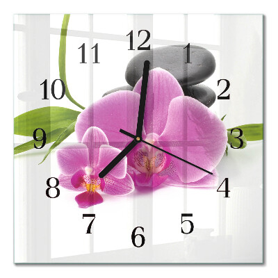 Orologio quadrato Orchidea