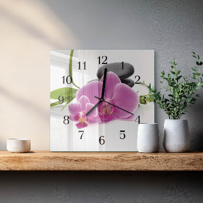 Orologio quadrato Orchidea