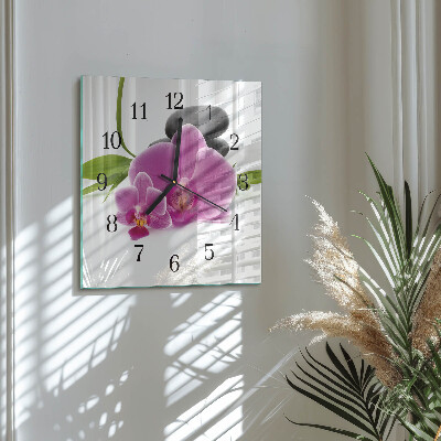Orologio quadrato Orchidea