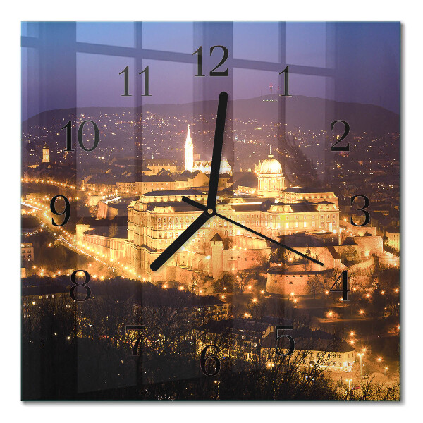 Orologio quadrato in vetro Budapest