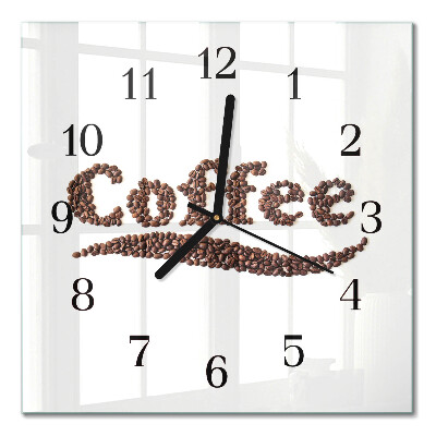 Quadrato orologio da parete Caffè 