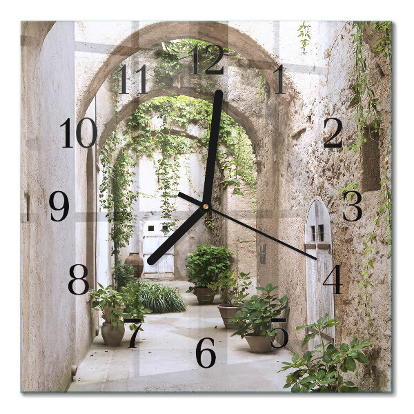 Quadrato orologio da parete Viale delle piante