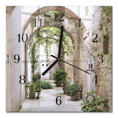 Quadrato orologio da parete Viale delle piante