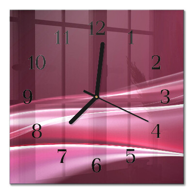 Orologio quadrato in vetro Linee astratte