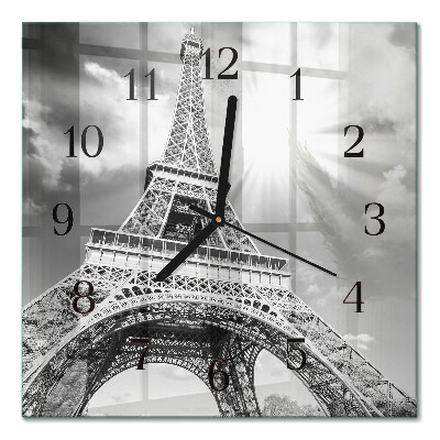 Quadrato orologio da parete Torre Eiffel Parigi