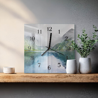 Orologio quadrato Lago di montagna