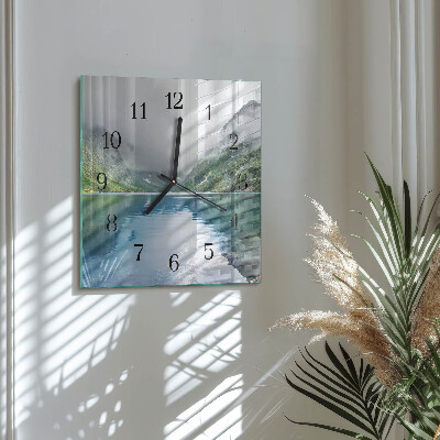 Orologio quadrato Lago di montagna